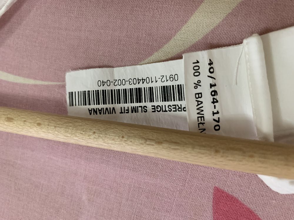 3 Koszule męskie ślubne na spinki PAWO 40 śmietankowa Viviana slim fit
