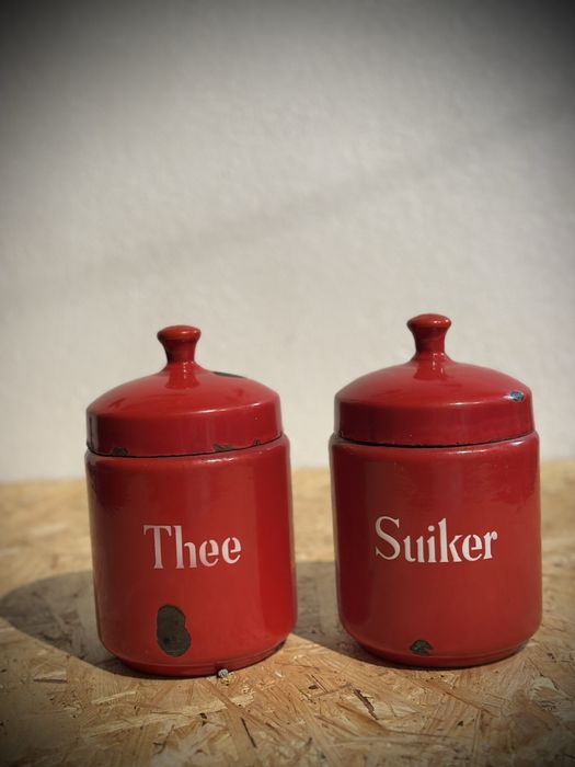 Frascos/Recipientes de esmalte - Vintage - Mid Century