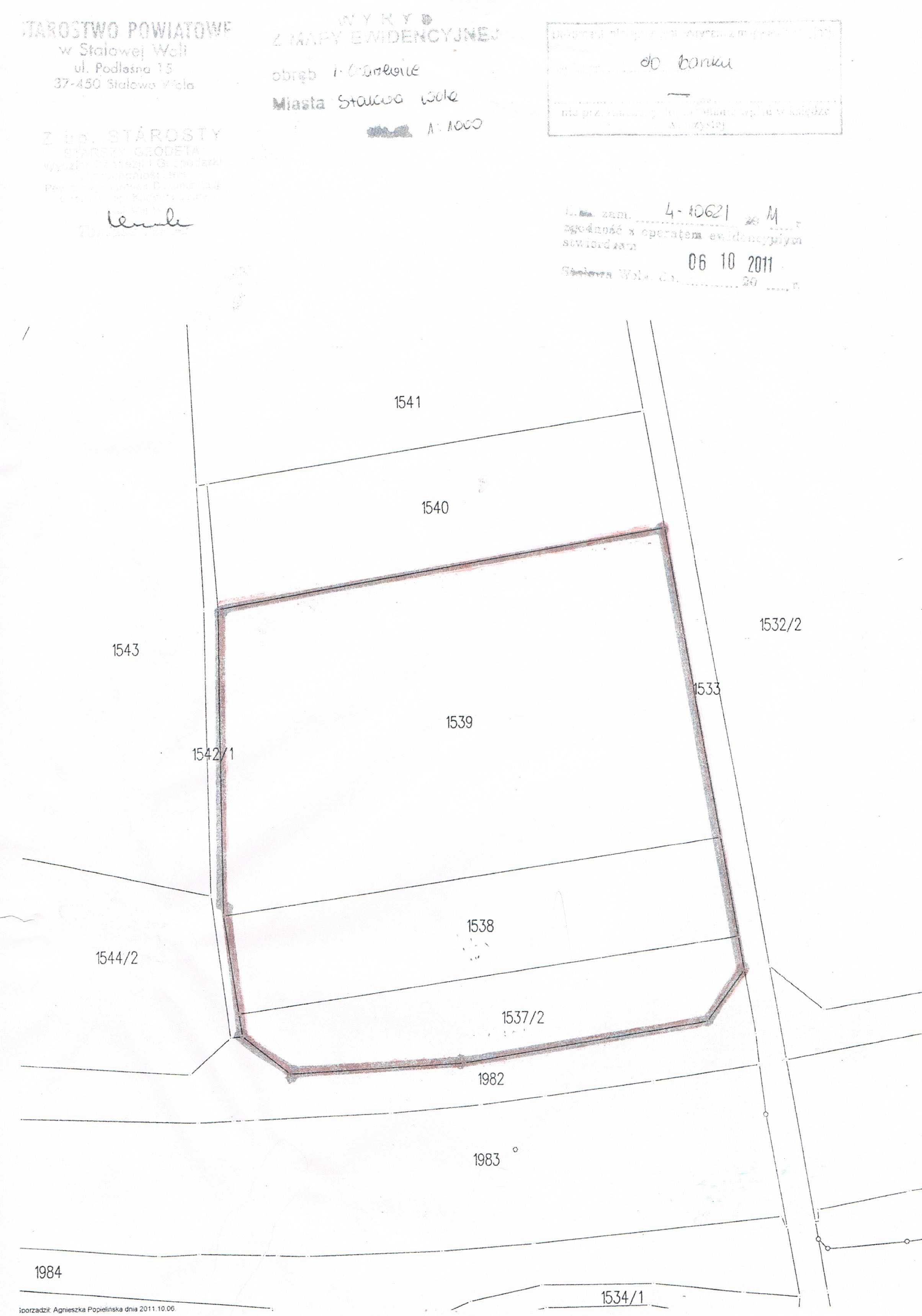 Działka przemysłowa 1,17 ha, Stalowa Wola, droga 77