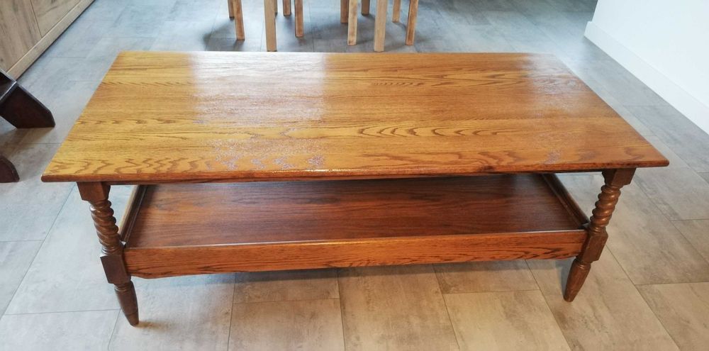 Elegancka dębowa ława.