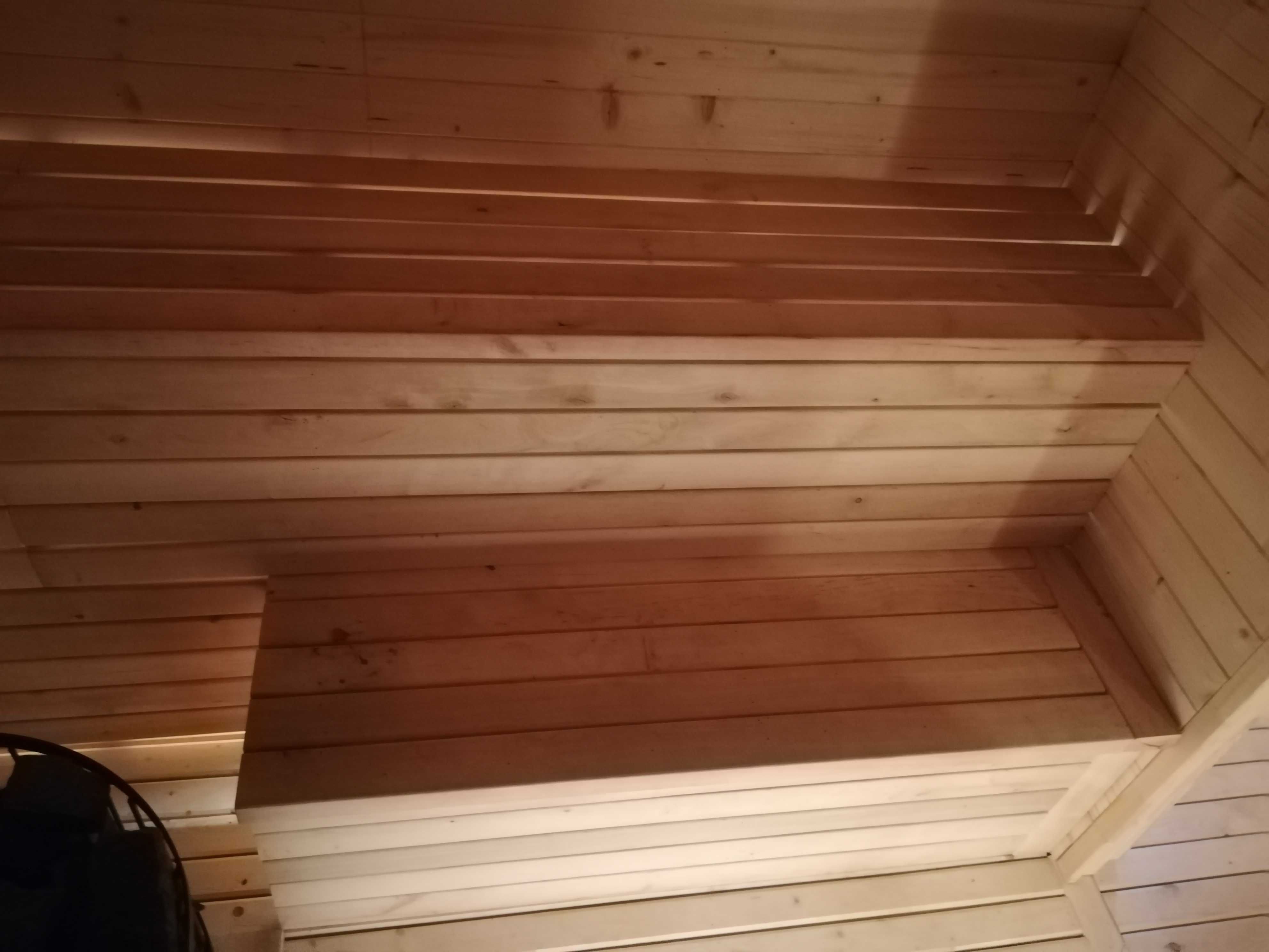 Sauna ogrodowa - sucha, ocieplana, przedsionek (gotowa do odbioru)