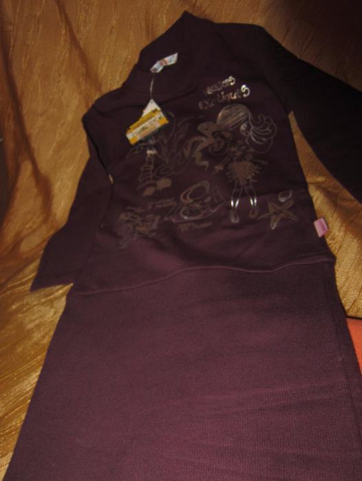 Túnica de menina roxa escura 4, 6 e 8 Anos Vacances Exotiques Maiorist