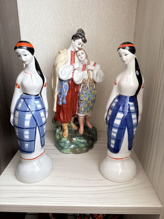 Фарфор Статуэтки Одарка та Карась Пара