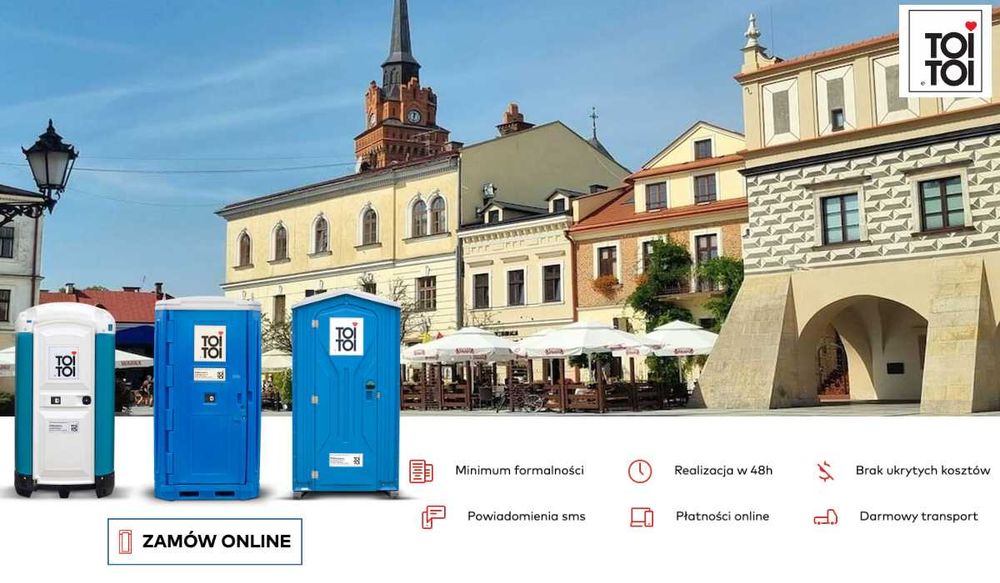 Toaleta przenośna TOI TOI wynajem toalety serwis toalet wc na budowę
