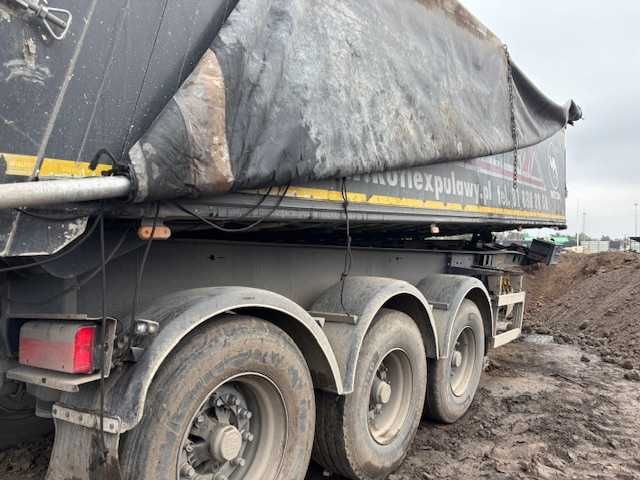 Naczepa aluminiowa Wielton, patelnia, wywrotka, uszkodzona,