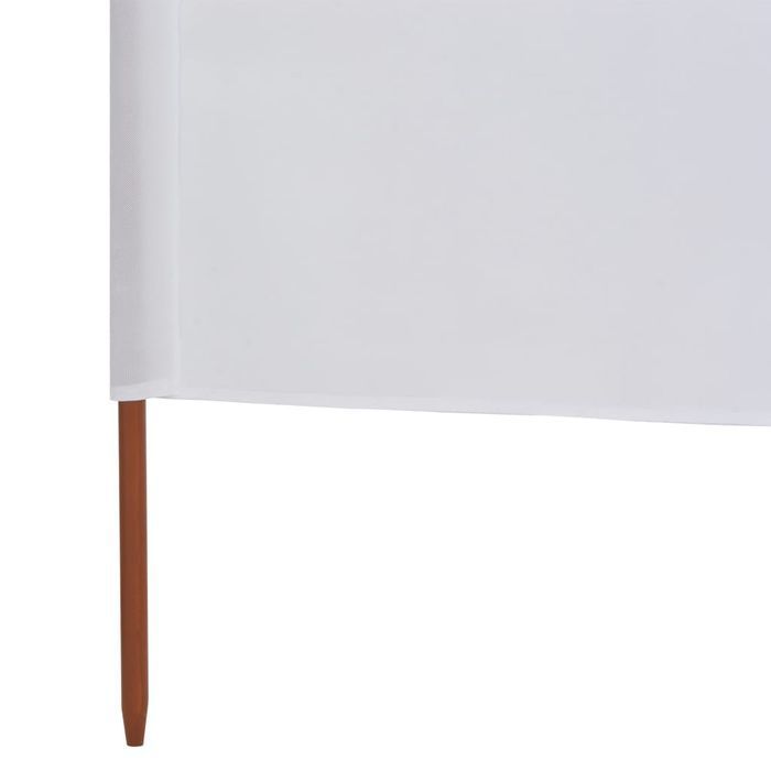 Vidaxl Parawan 3-Skrzydłowy Z Tkaniny, 400X80 Cm, Piaskowy Biały