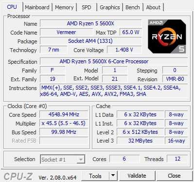 PC Ryzen 5 5600X, RTX 3070