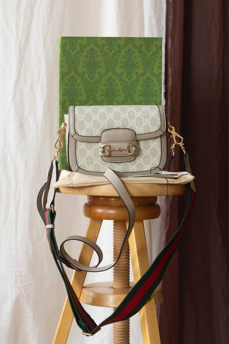 Сумка Gucci Horsebit в кольорах з натуральної шкіри