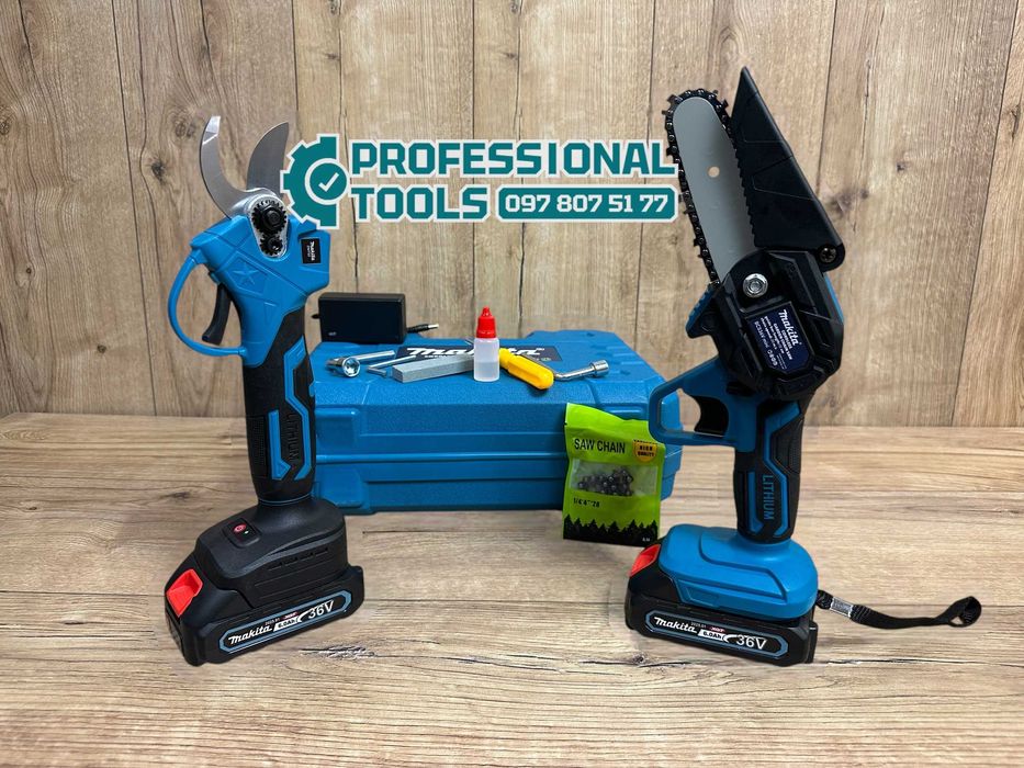 Садовый набор 2/1 Makita Секатор DMT50 + Мини пилка BCS36V Сучкорез 8А