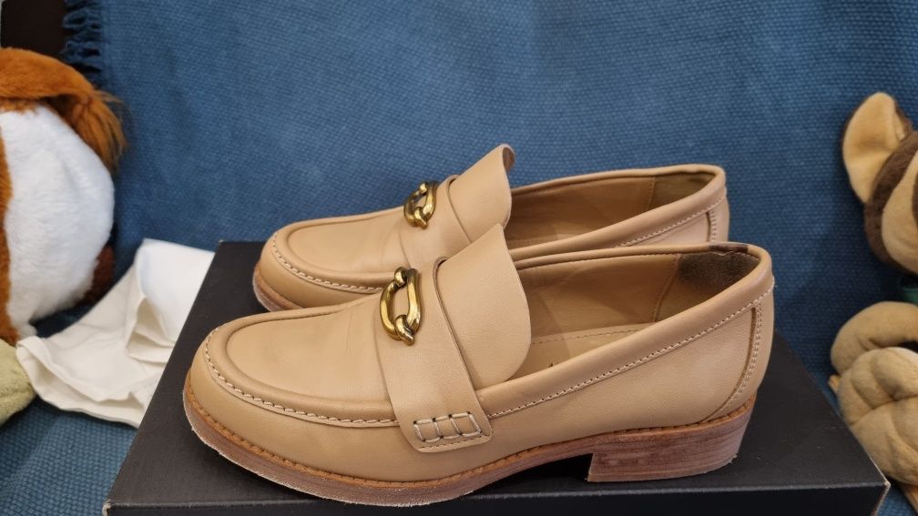Massimo Dutti Skórzane mokasyny