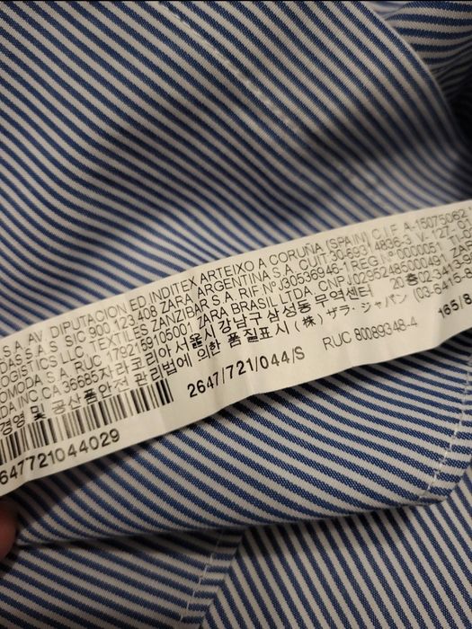 Błękitna bluzka w paski off shoulder scandi cotton Zara rozmiar S