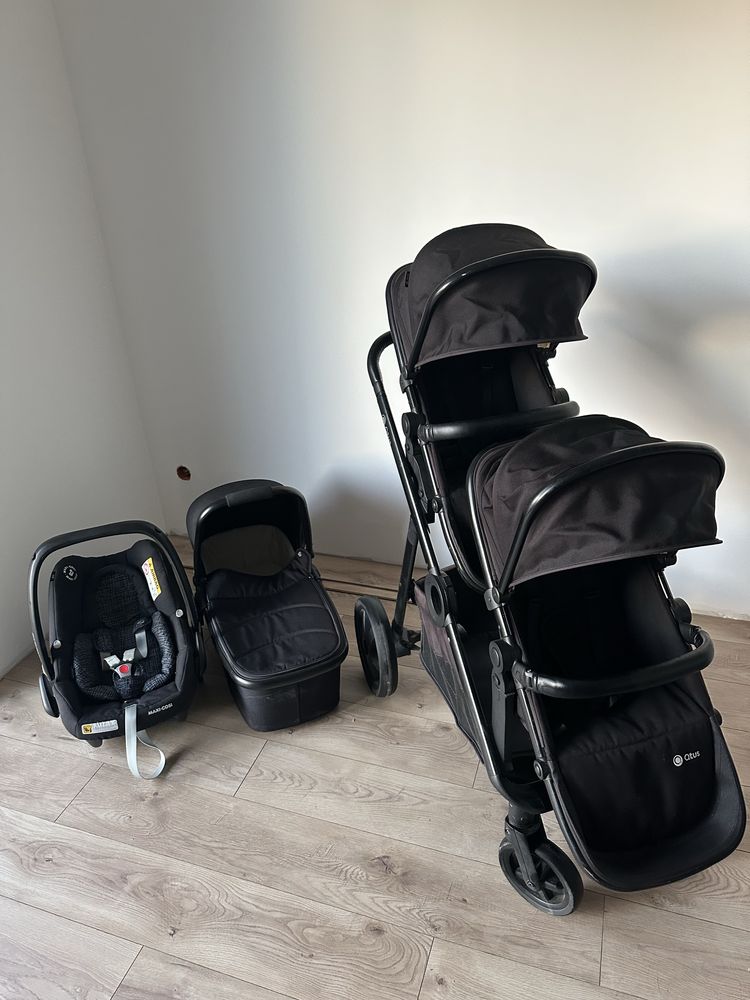 Wózek bliźniaczy 3w1 Qtus Duet Pro alternatywa dla Cybex Gizell S