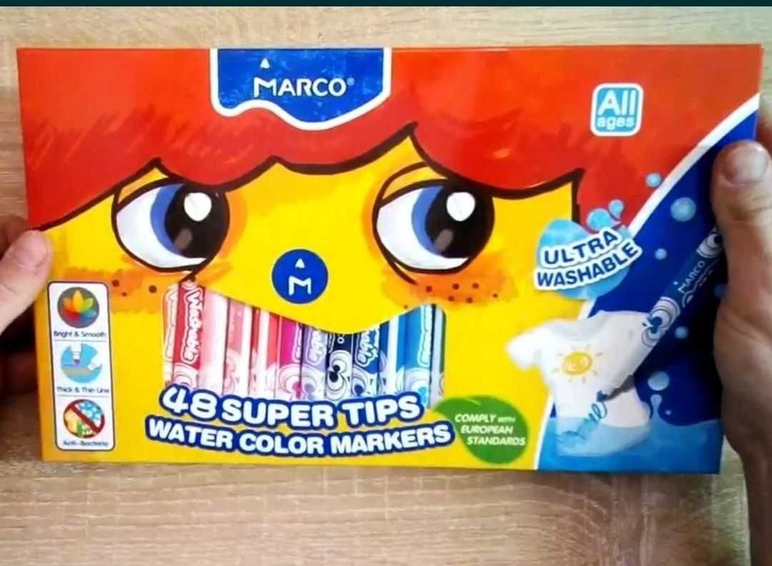 Фломастеры  Marco Super Washable 48 цв., смывающиеся