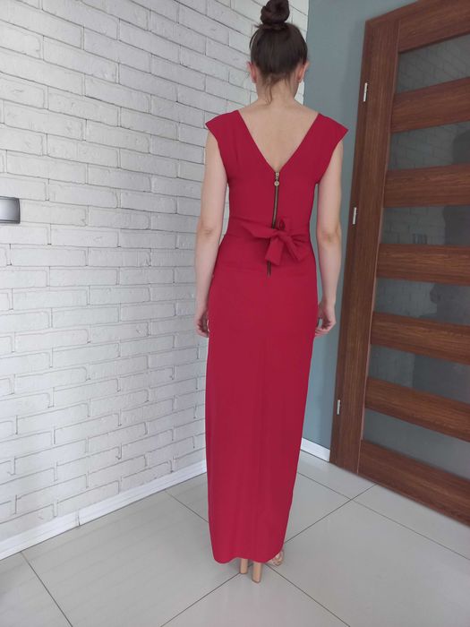 Czerwona sukienka maxi rozm. 36