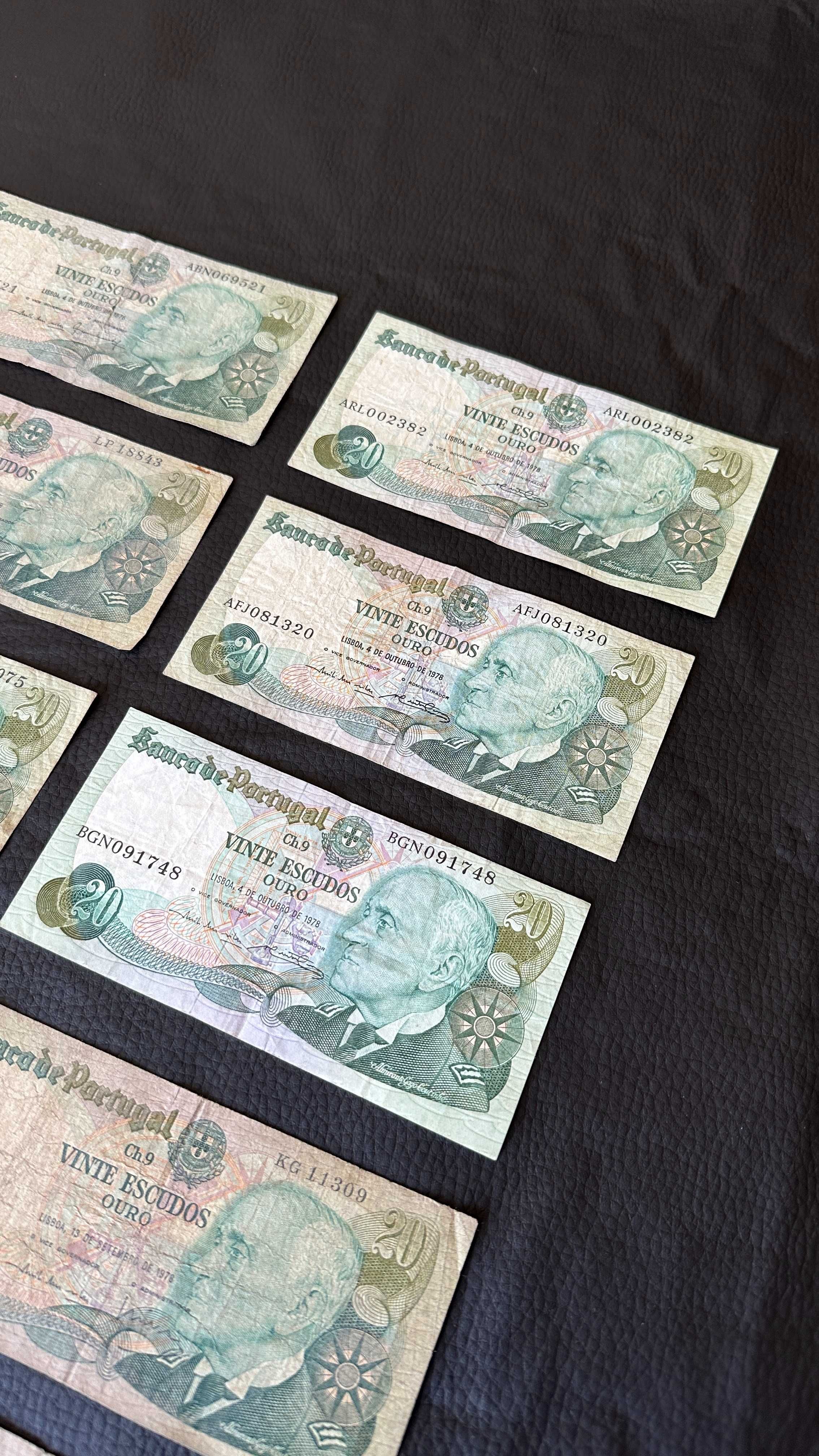 Lote 12 Notas - 20 Escudos (1978)