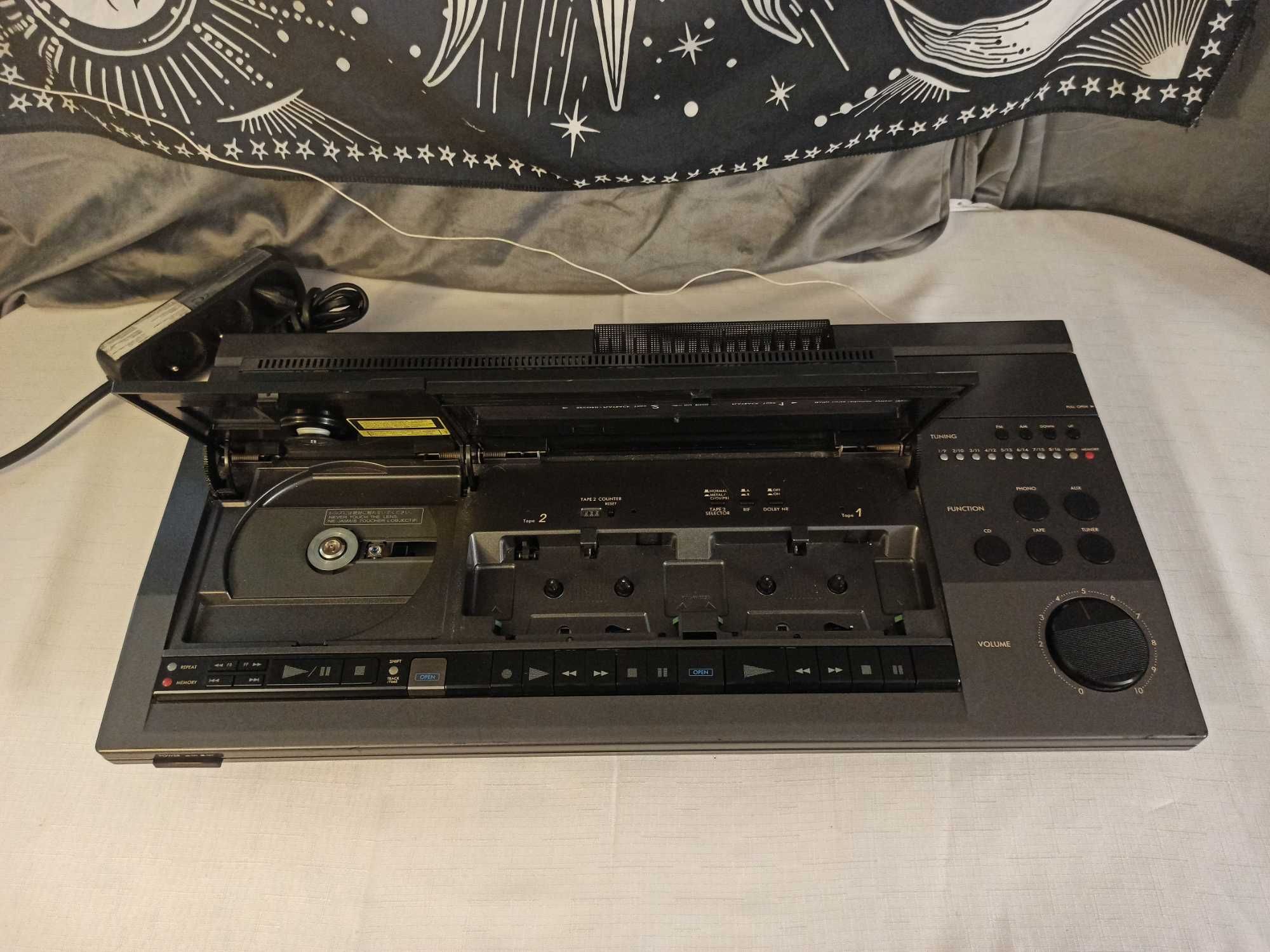 Amplituner wzmacniacz HITACHI MX-W01 z CD i magnetofonem KOMBAJN