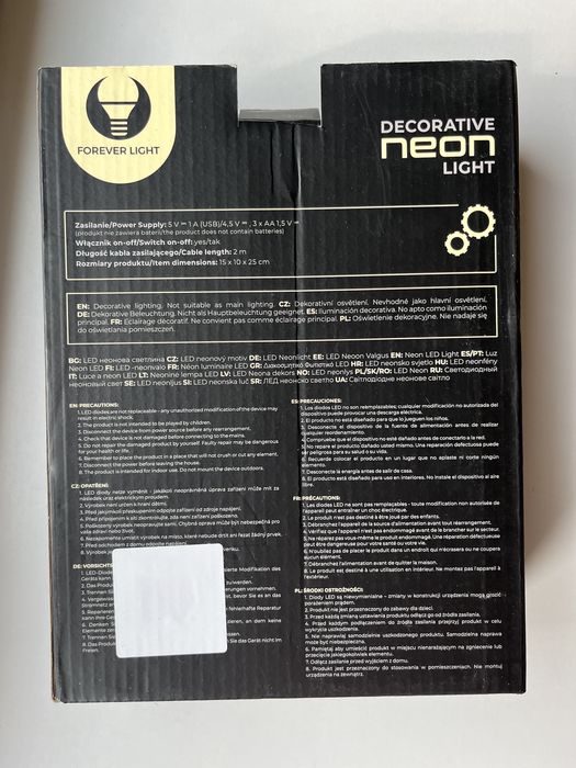 Lampka led neon kotek stojąca