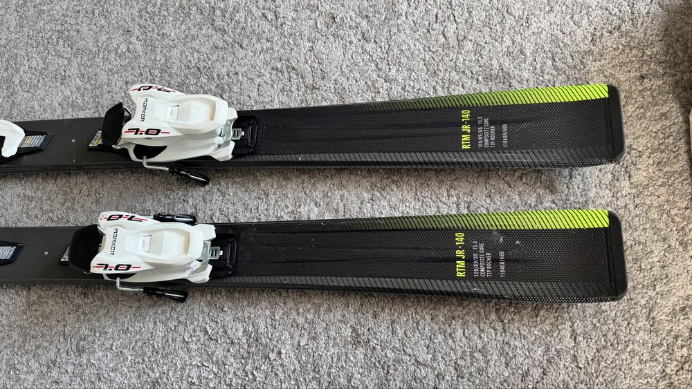 Narty Volkl RTM JR 140 cm + wiązania Marker, stan bdb
