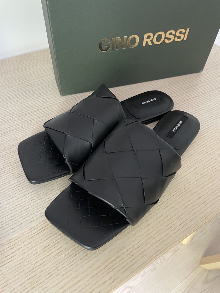 Gino Rossi klapki skórzane premium