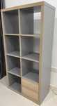 Szafka szara kallax 2 ×4 ikea + 4 wkłady