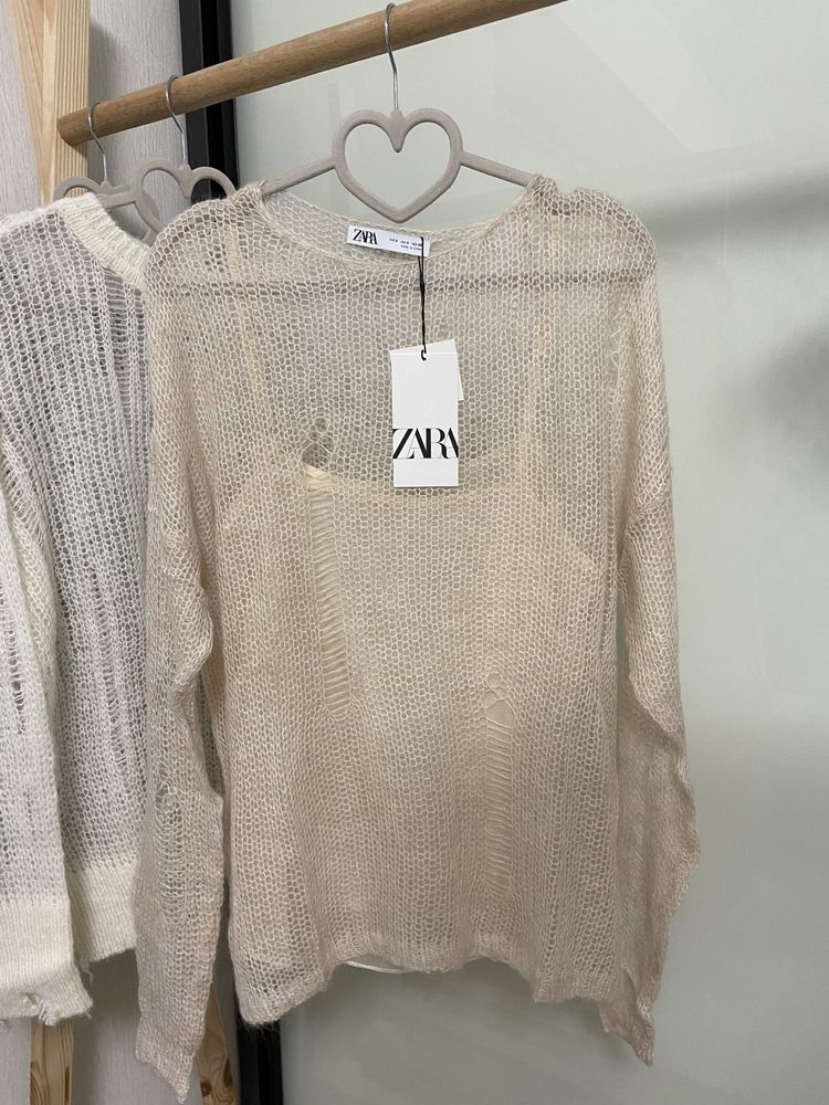 Ажурний светр павутинка Zara