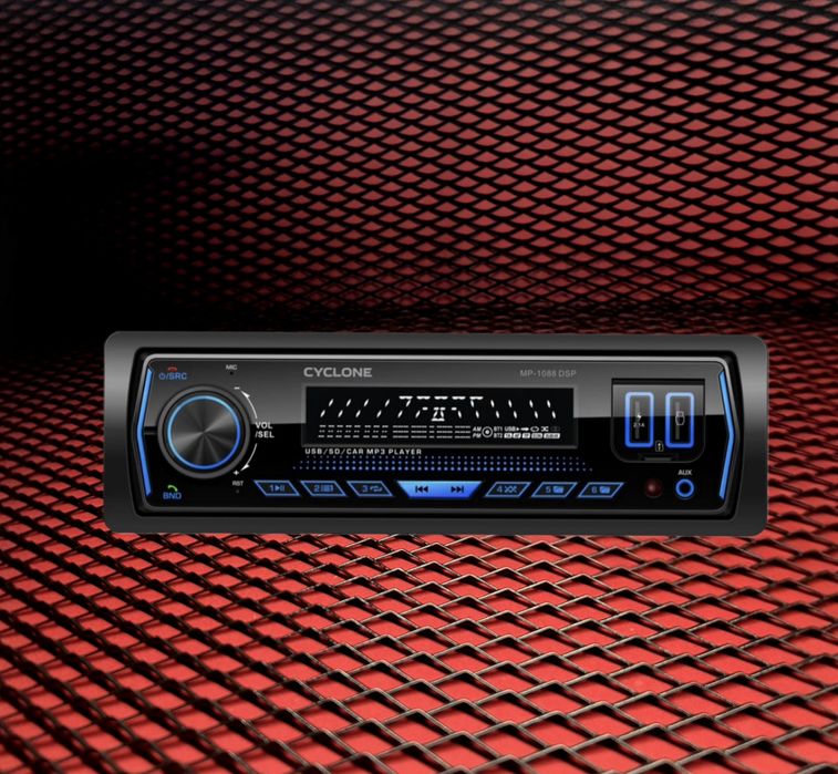 Автомагнітола "Cyclone" MP-1088 DSP BT/USB+USB Charge/MicroSD/ISO/