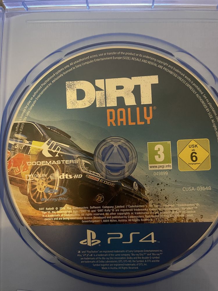 Jogo para Ps4 Dirt Rally