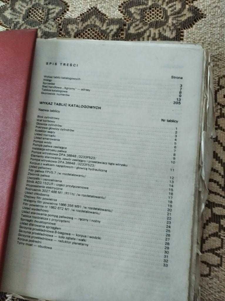 Ursus MF 255 Katalog części używany oryginalny