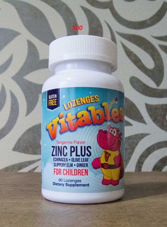 Vitables, Zinc Plus, добавка для дітей із цинком, 90 льодяників