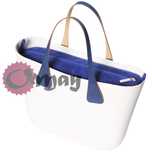 Chabrowy organizer OBAG BAG MINI eko zamsz niebieski 2 kieszenie OMAY