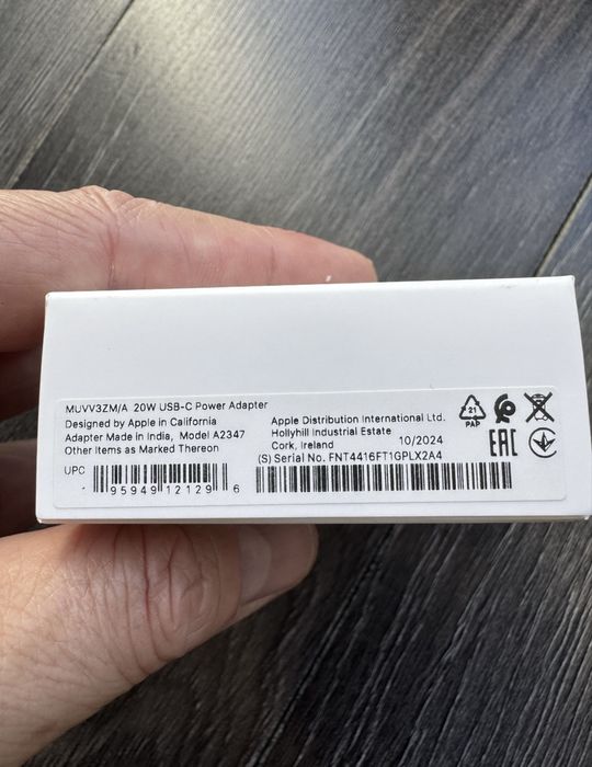 Ładowarka 20W Apple Usb-C Orginalna