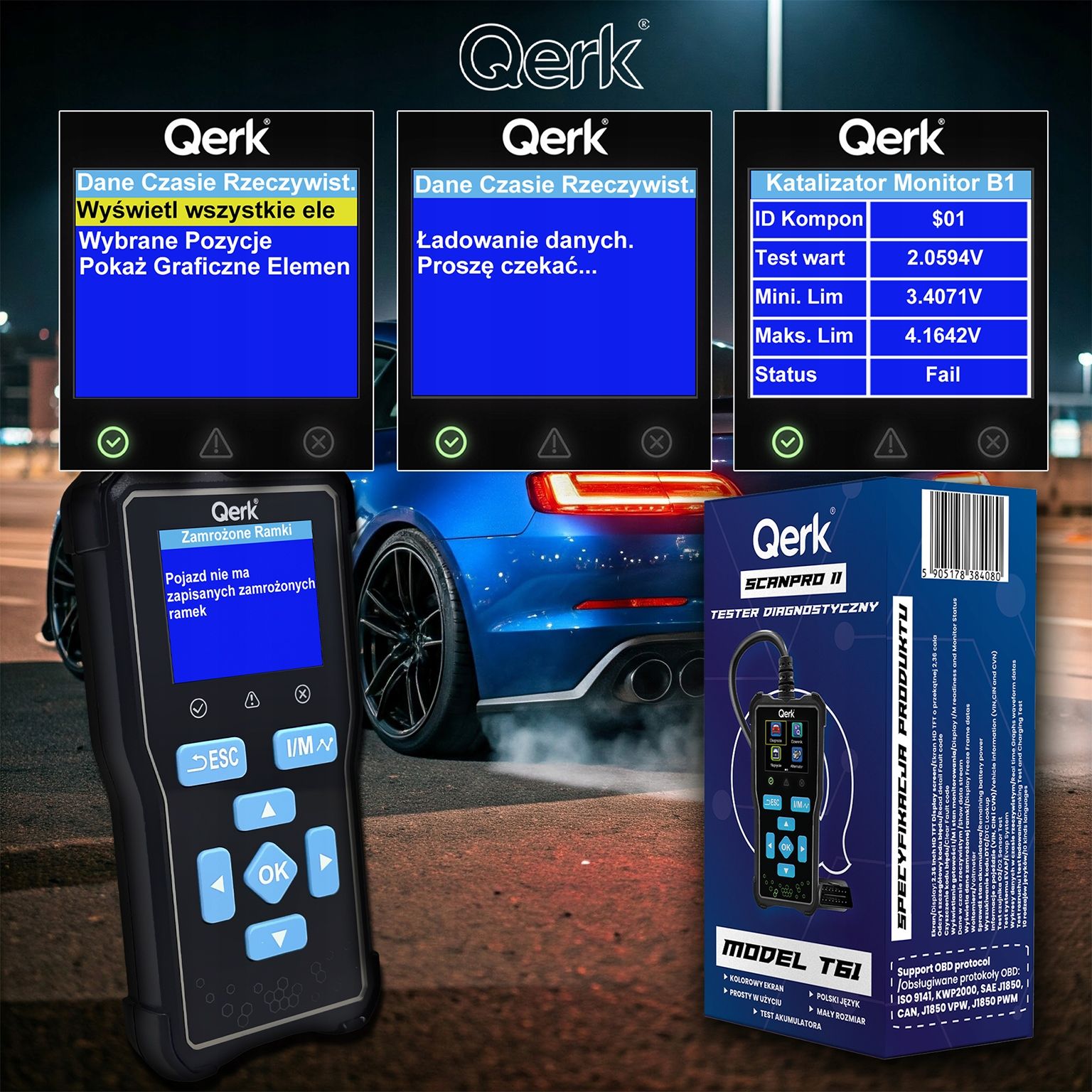 Tester Obd2 Polskie Menu Interfejs Diagnostyczny Obd Skaner Błędów