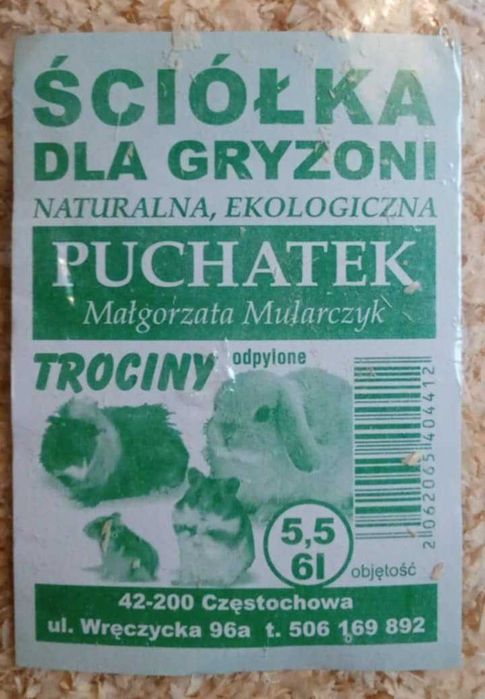 Ściółka trociny dla gryzoni Puchatek naturalna 6l