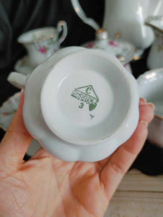 Serwis kawowy Chodzież IWONA do kawy herbaty złota róża prl retro