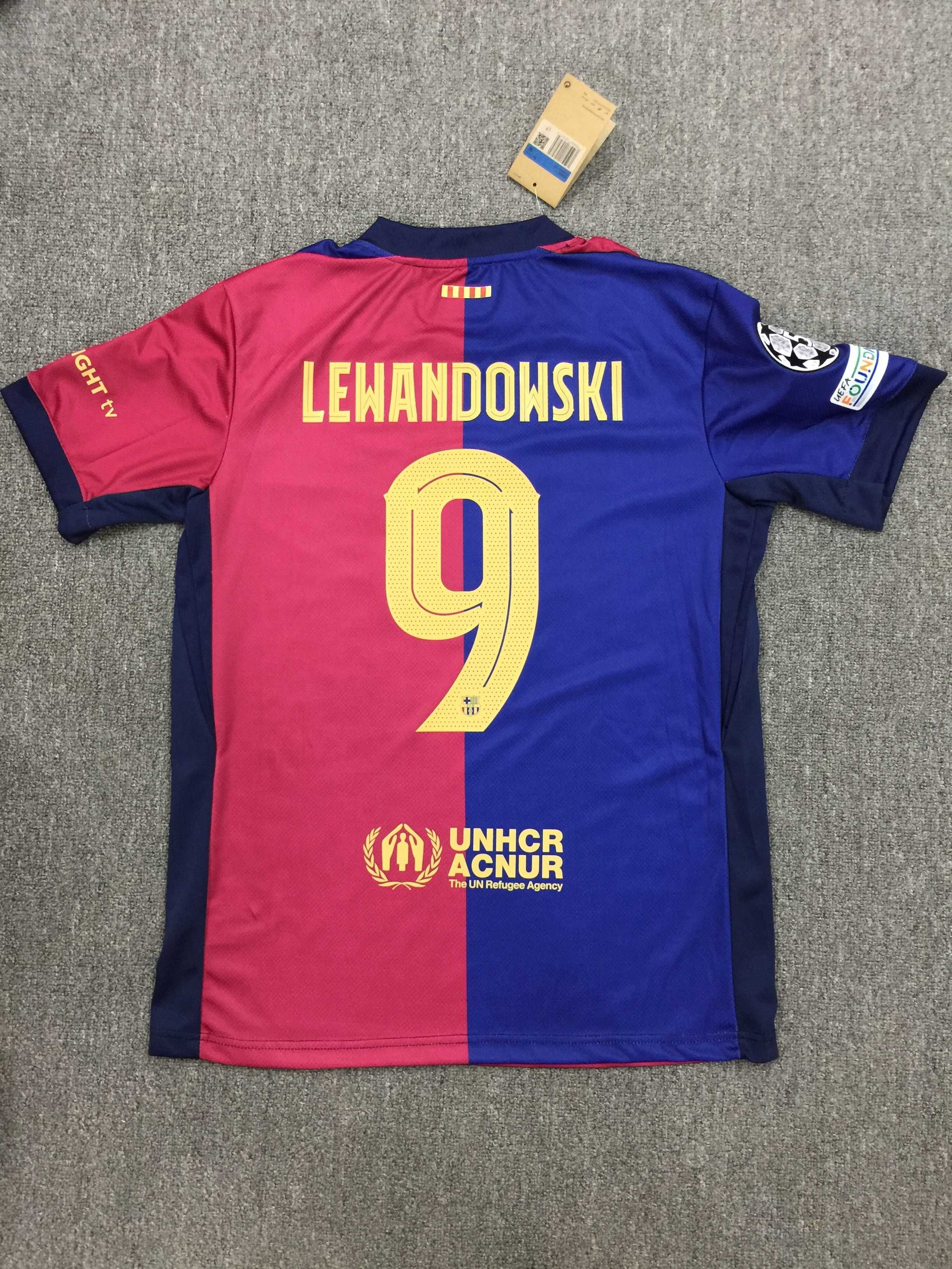 Nowa Koszulka domowa Nike Barcelona 24-25 #9 Robert Lewandowski R.XXL