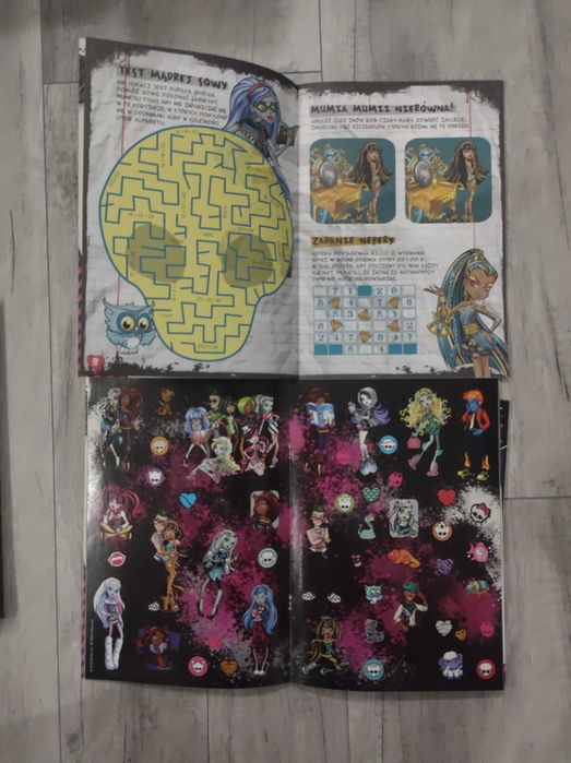 Lalki Monster high  magazyny gazetki zeszyt Rękawiczka teczka za darmo