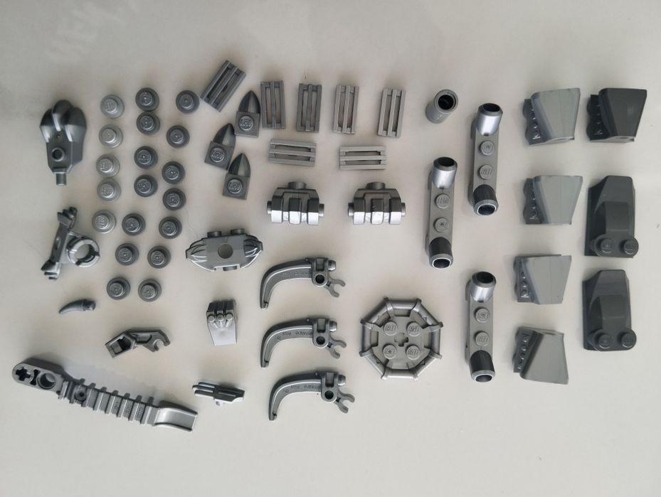 LEGO peças original cor prata