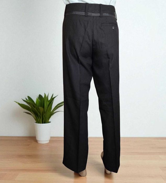 Елегантні оригінальні чоловічі чорні брюки Dolce & Gabbana в смужку