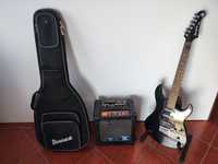 Guitarra Elétrica Yamaha Pacifica+Combo Roland+Suporte+Mala Ibanez