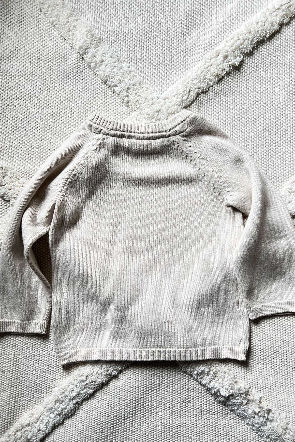 H&M cienki bawełniany beżowy sweterek rozm. 80 cm na 12 miesięcy
