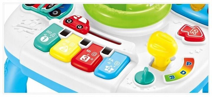 Stolik Edukacyjny Interaktywny Kierownica Auta 2W1