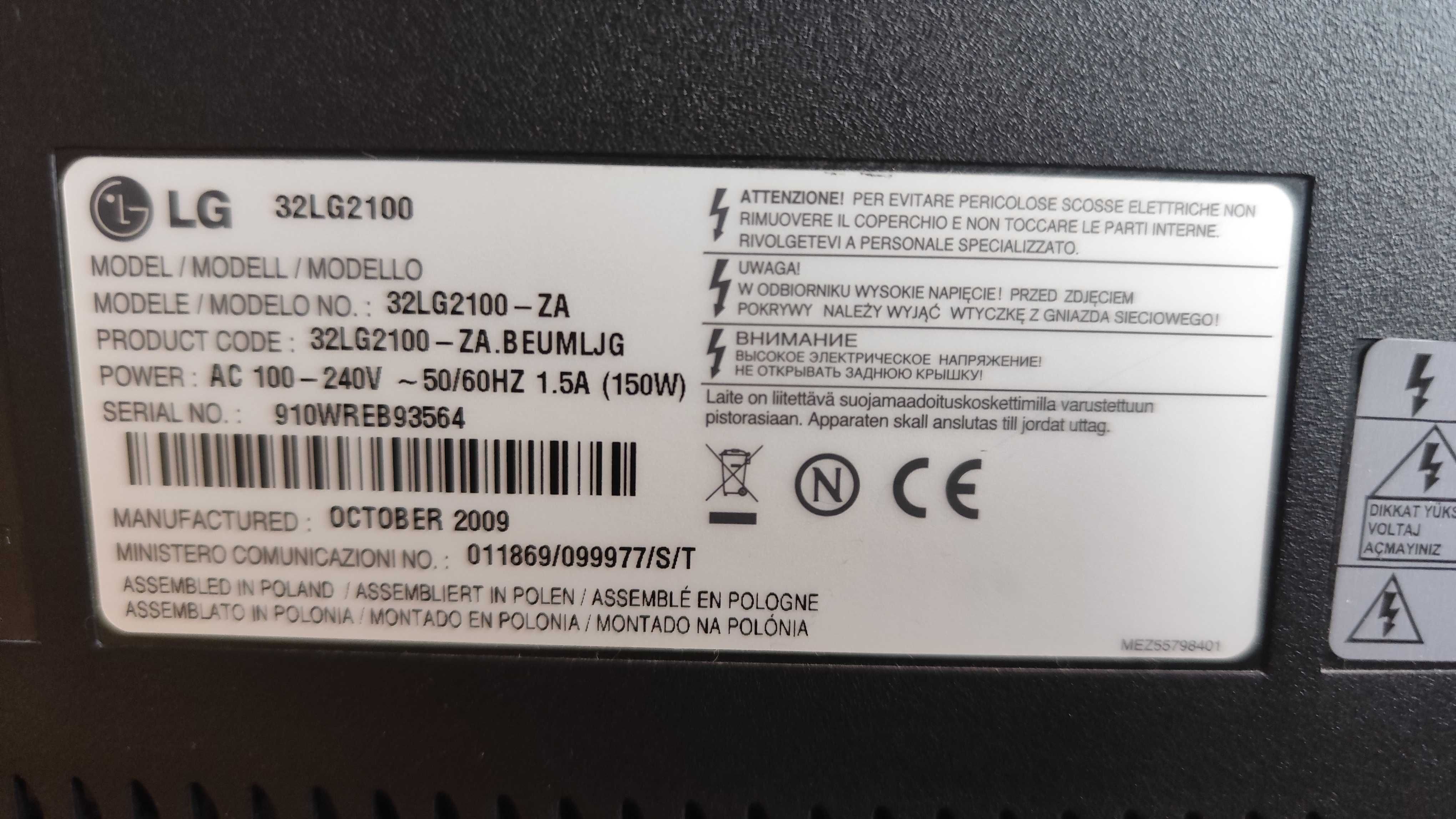 Telewizor LG LCD 32 cale model 32LG2100