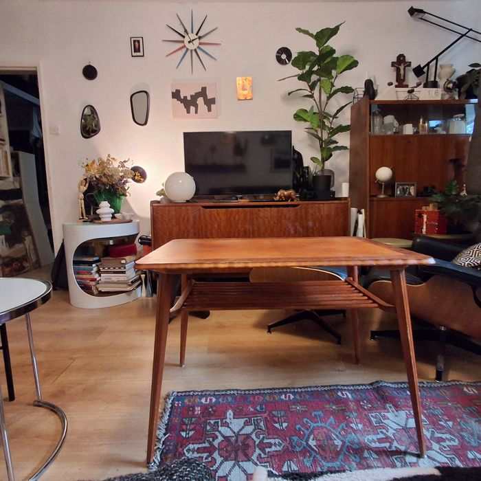 Stolik kawowy tekowy  Mid century , Bohemian, Vintage