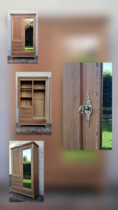 stara szafa drewno francja oczyszczona