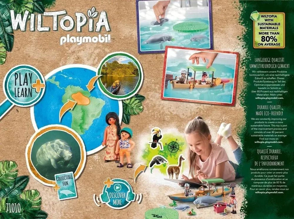 Zestaw Playmobil - 71010 - Wiltopia Wycieczka Łodzią Do Manatów kod QR