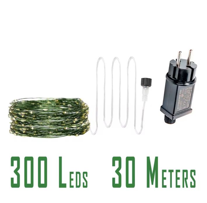 Гірлянда на зеленому дроті роса гирлянда грилянда 10,20,30,50 м