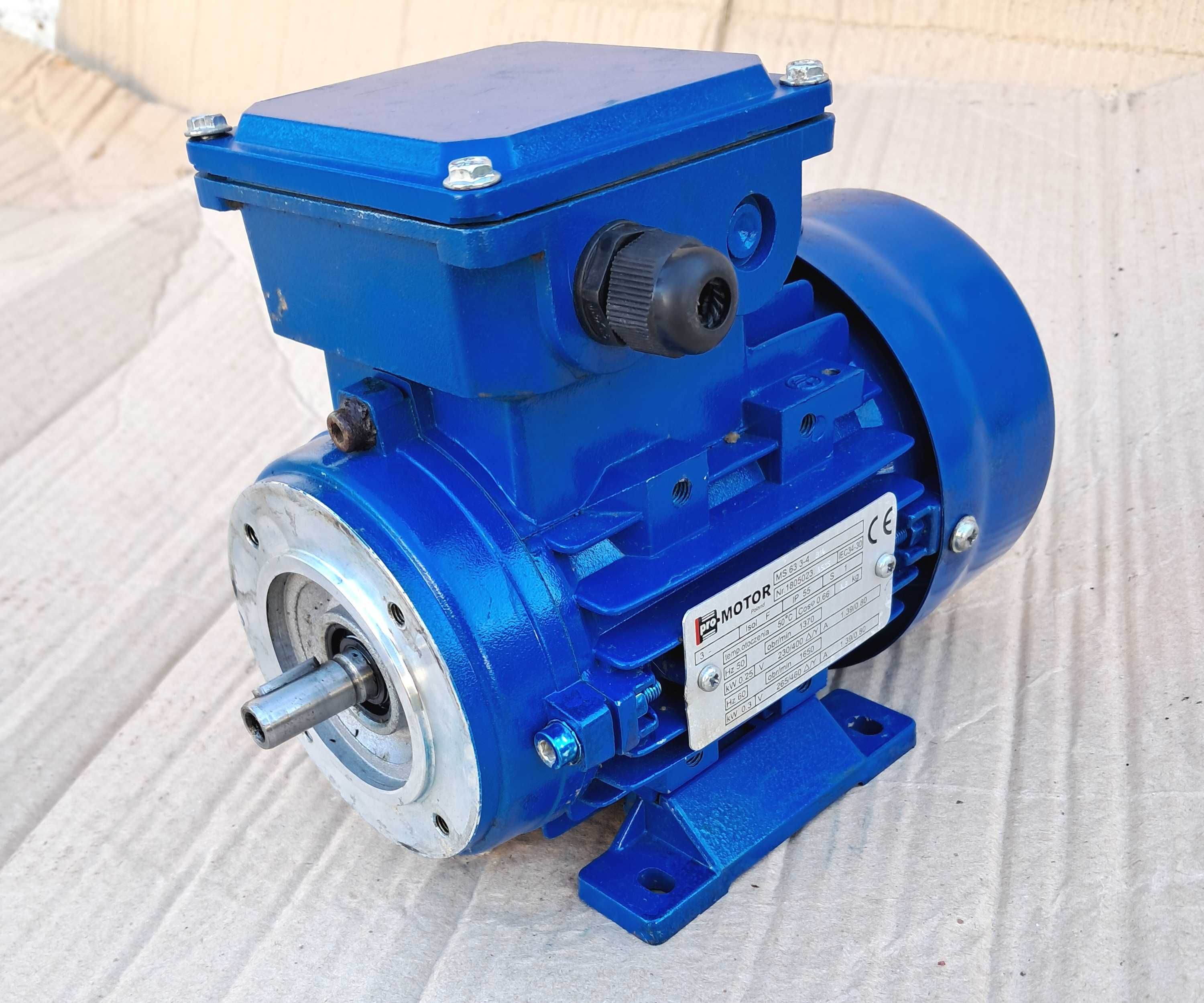 Двигун Pro MOTOR MS 63 3-4 B14 230/400 в 0,25 кВт 1370 ОБ/хв Двигатель