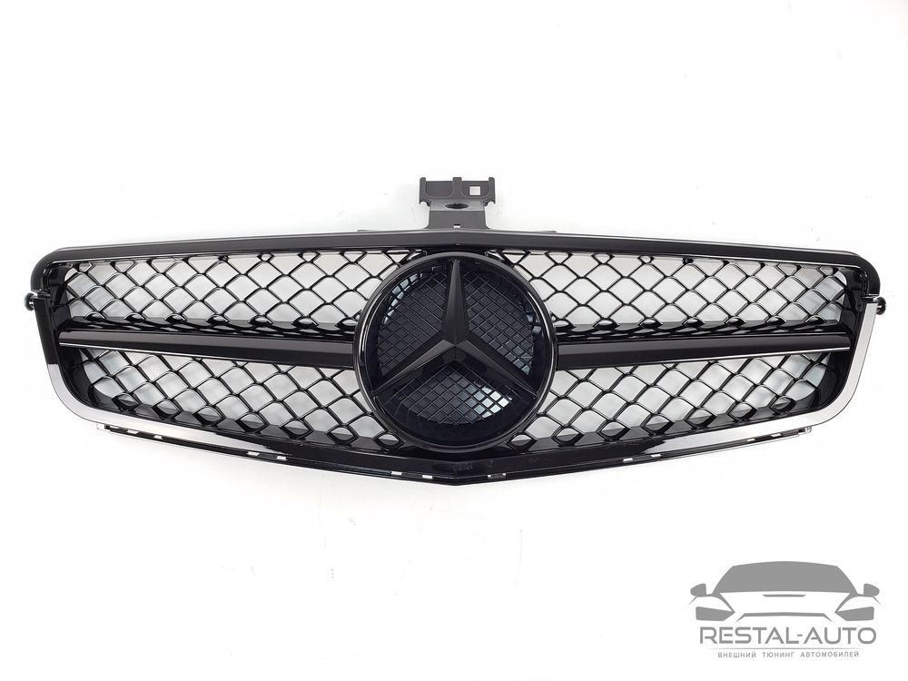 Решетка радиатора Mercedes C-Class W204 2007-2014год (SL All Black)