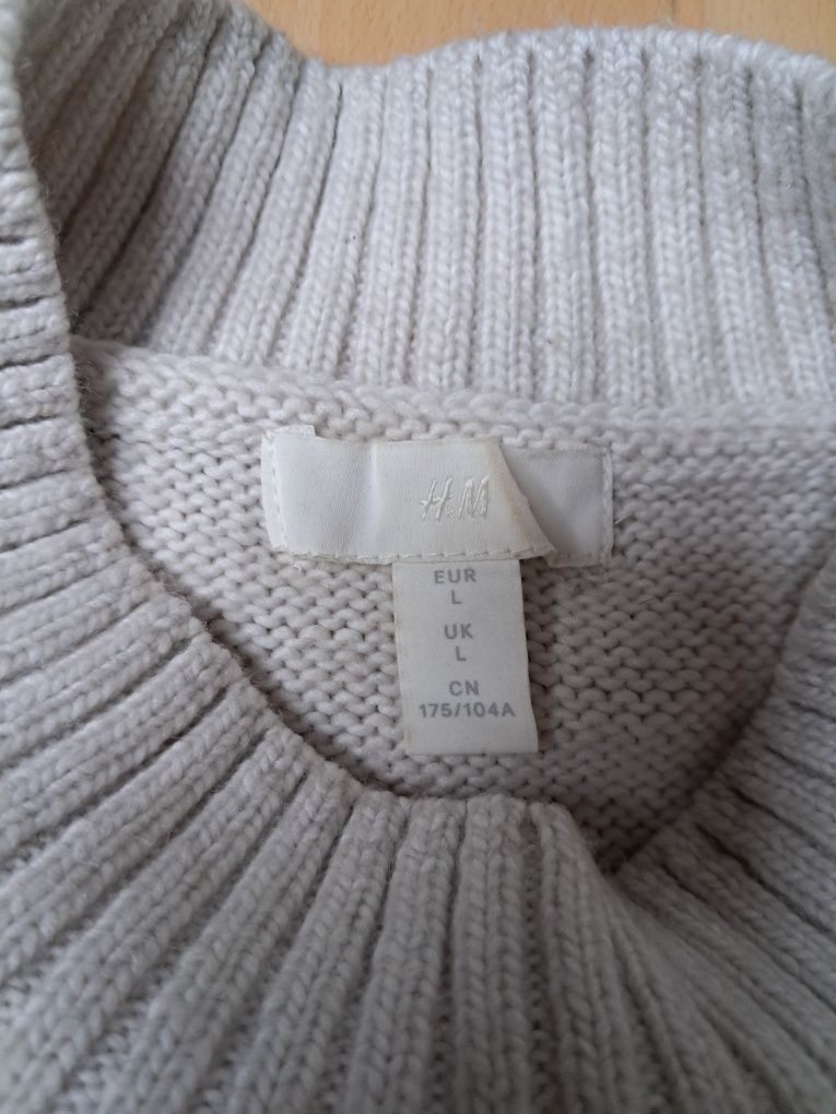 Sweter wełniany H&M rozmiar L