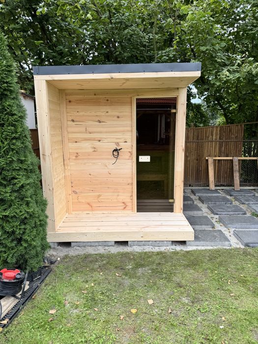 Sauna ogrodowa opalana drewnem ocieplona